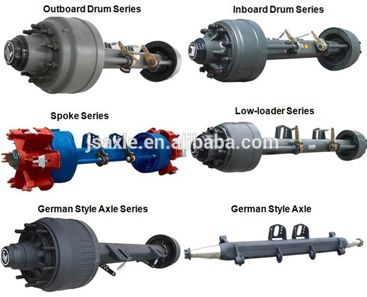 Jinsheng Inboard Drum Lightweight Axle 10T For Truck Semi Trailers Axles